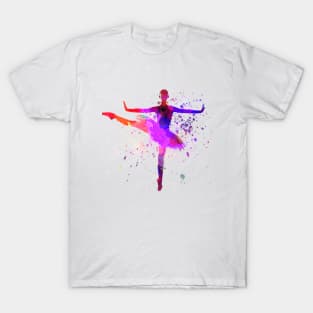 Classical ballet girl in watercolor T-Shirt